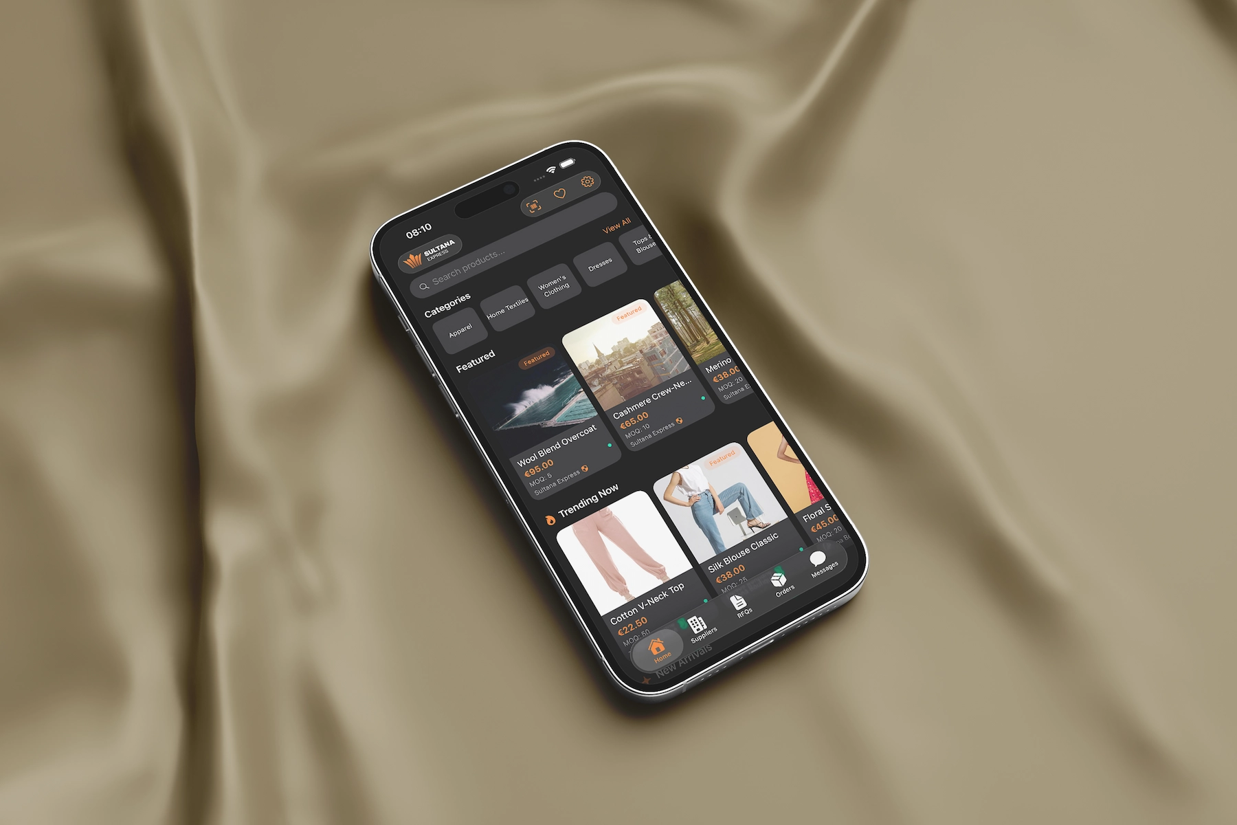 SultanaExpress buyer app — browse products and suppliers